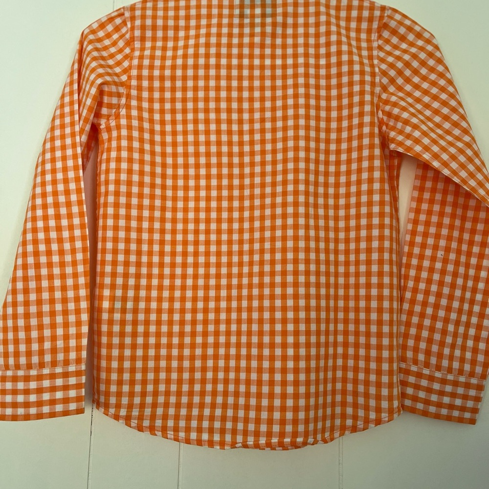 Garb Team University of Tennessee VOLS Orange Gingham Button-down Shirt size 5-6 - Picture 11 of 13